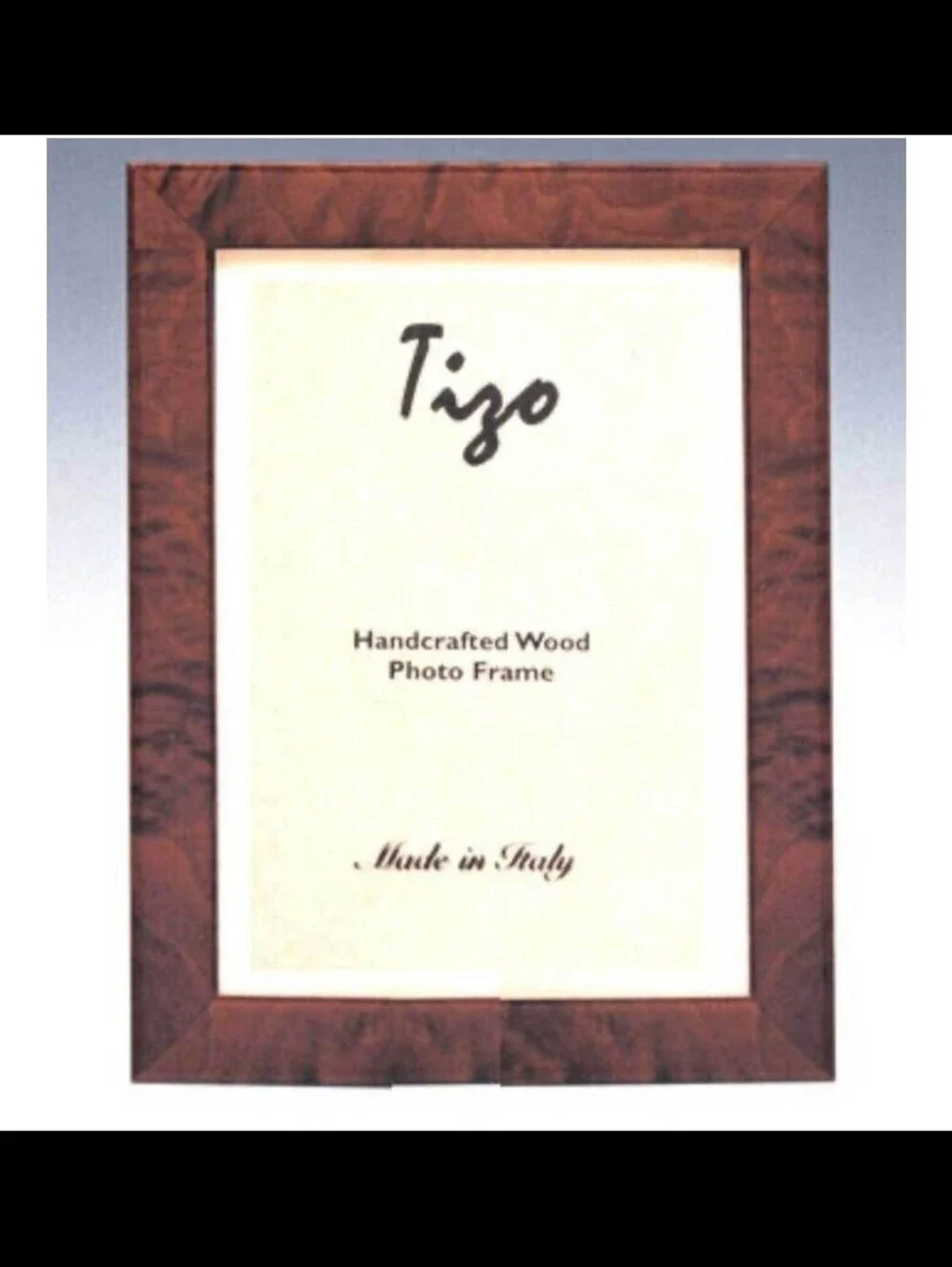 Tizo SEALED! NIB! Patricia Handcrafted Brown Burl Wood Frame. Sz 5x7. R2S!